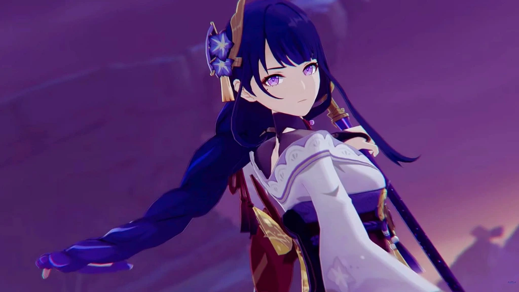 Raiden Shogun la toute puissante souveraine d'Inazuma dans le monde de Genshin Impact