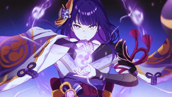 L'archon electro, la toute puissante Raiden Shogun, souveraine d'Inazuma