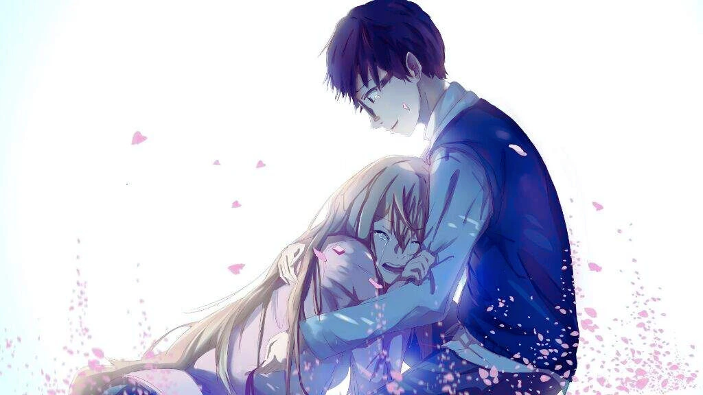 Kousei Arima faisant ses adieux à Kaori Miyazono dans Your Lie in April