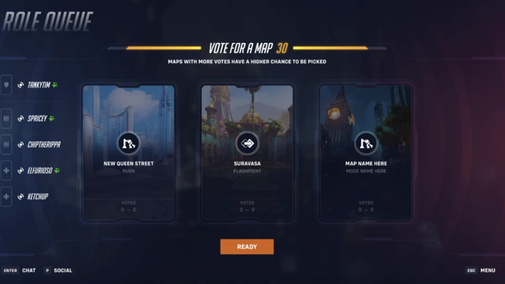 Le système de vote de la map implanté dès la saison 17 d'Overwatch 2